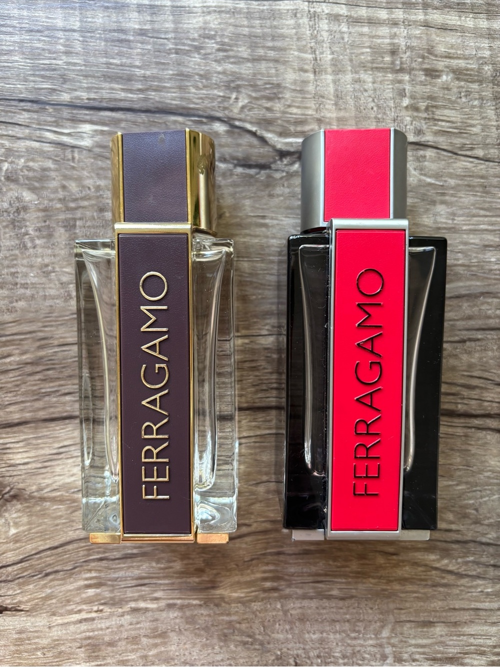 Bundle of 2 Salvatore Ferragamo Empty Perfume Bottle 100ml/3.4OZ